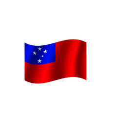 Samoa   flag. Simple vector Samoa  
 flag