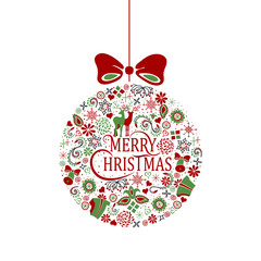 christmas card with ball