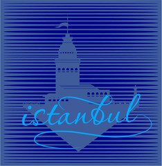istanbul city print embroidery graphic design vector art
