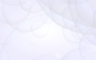 Abstract white background. Backdrop with light transparent bubbles. 3D illustration