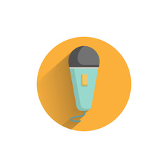 microphone colorful flat icon with shadow. music flat icon