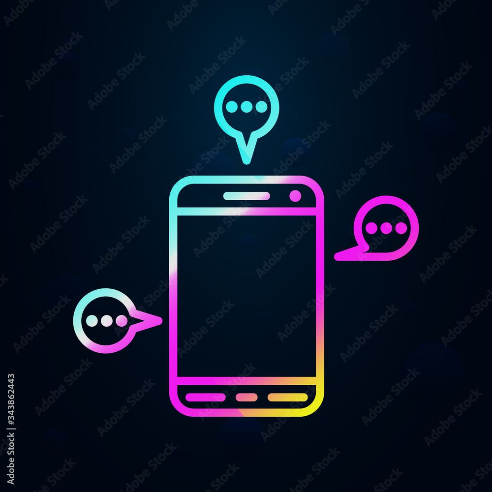Poster smartphone, communication nolan icon. simple thin line, outline vector of communication icons for ui