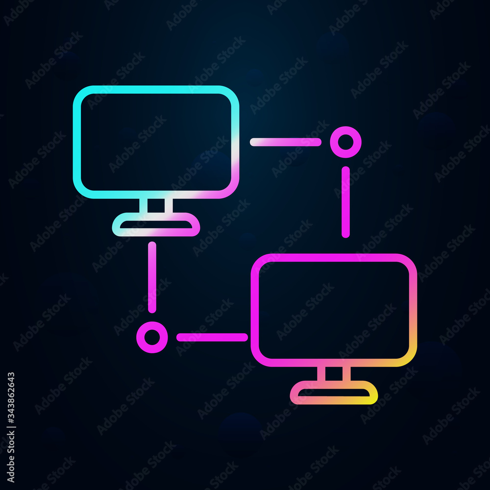 Poster network, communication nolan icon. simple thin line, outline vector of communication icons for ui an