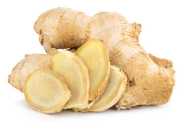 Ginger Isolated on white background Clipping Path