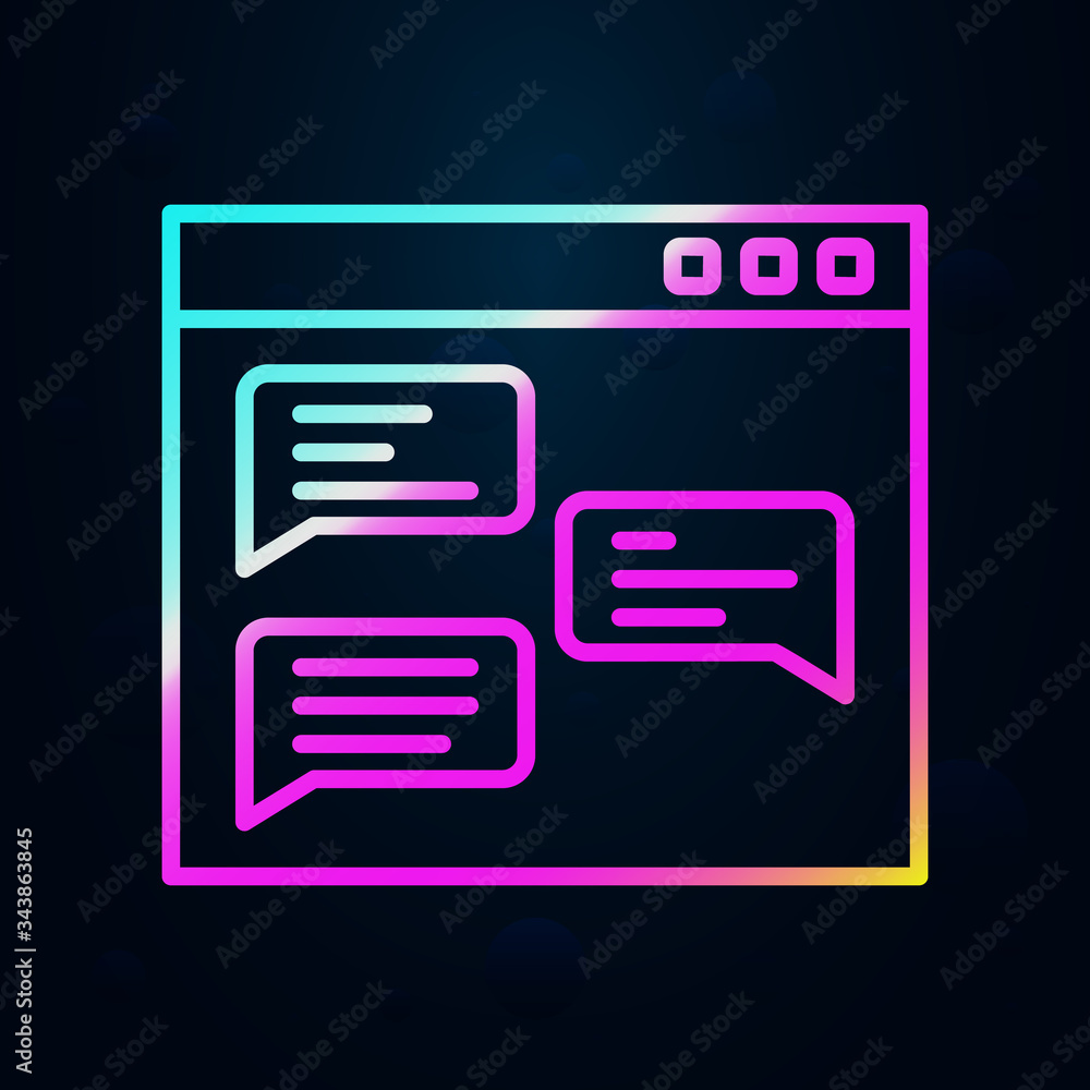 Poster chat, website, communication nolan icon. simple thin line, outline vector of communication icons for