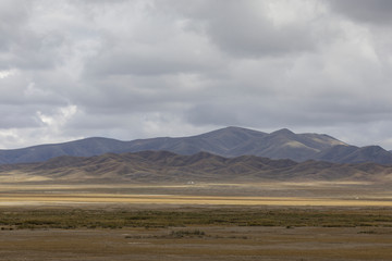 The vast wilderness of Khogno Khan national park, Mongolia.