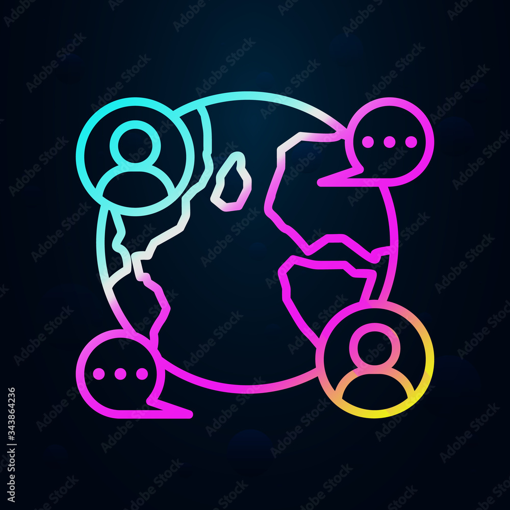Poster chat, communication nolan icon. simple thin line, outline vector of communication icons for ui and u