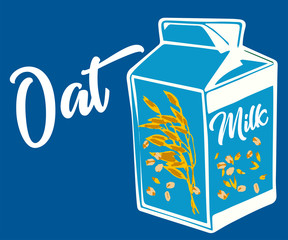 Vegan oatmeal plant-based milk A healthy cow's alternative to lactose milk, an environmentally friendly product. Lactose free. milk replacement banner