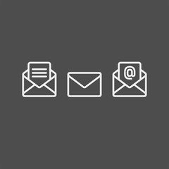 Email flat vector icon. Letter flat vector icon