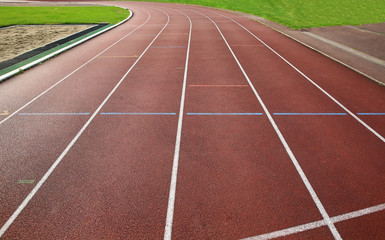 Finish lines - sign on the running track