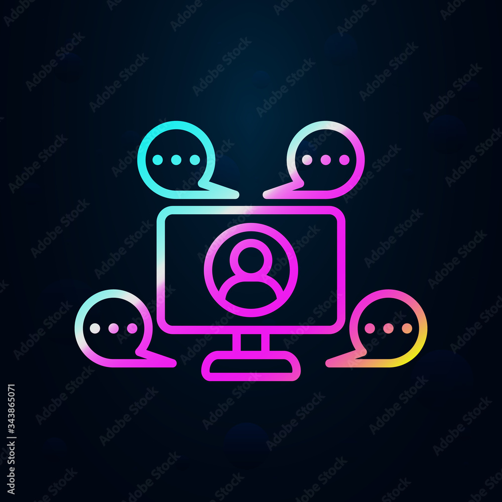 Poster network, communication nolan icon. simple thin line, outline vector of communication icons for ui an