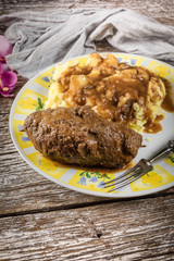 Tasty beef roulades.