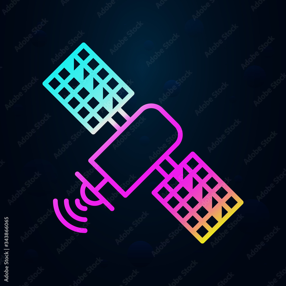 Poster satellite, communication nolan icon. simple thin line, outline vector of communication icons for ui 