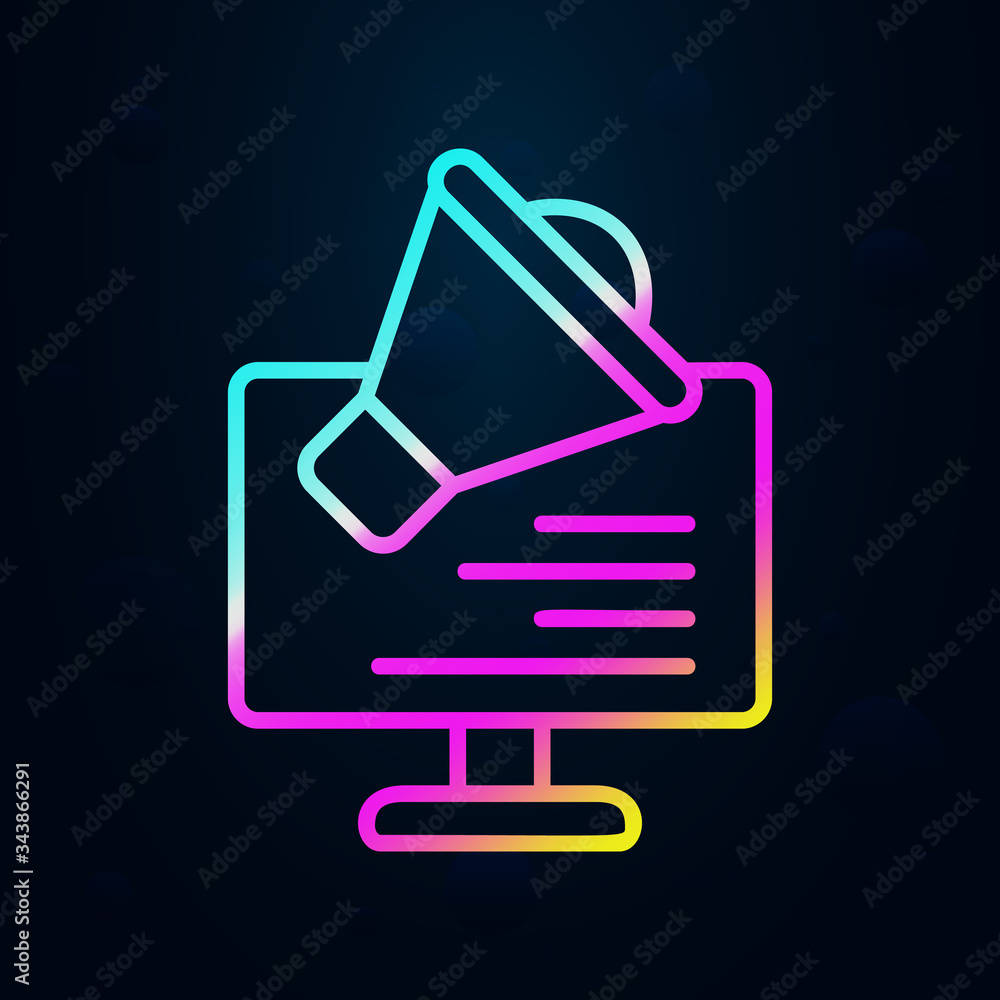 Poster announcement, communication nolan icon. simple thin line, outline vector of communication icons for 