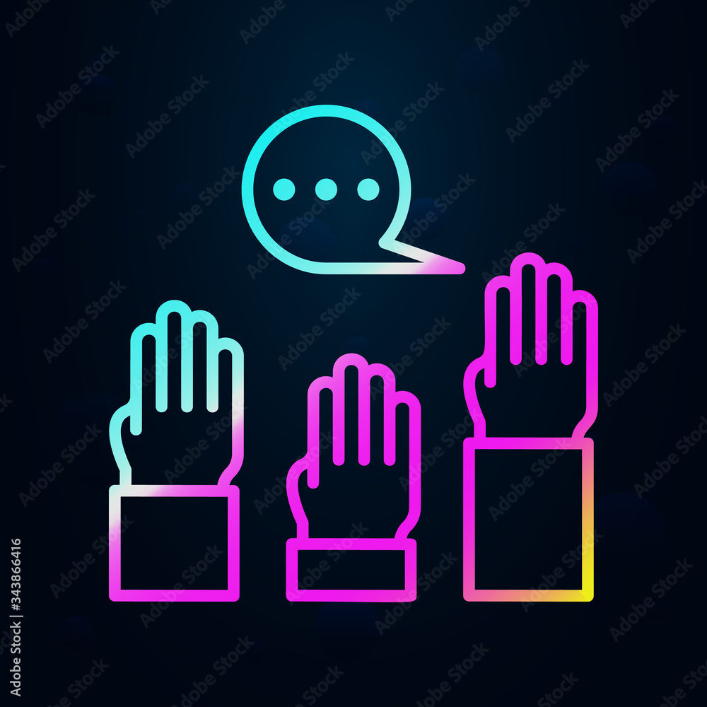 Poster question, communication nolan icon. simple thin line, outline vector of communication icons for ui a