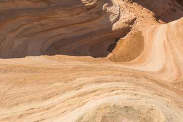 Small Pool Surrounded by Slick Rock Walls on The Kaiparowits Plateau,Devils  Rock Garden, Grand Staircase-Escalante National Monument, Utah, USA