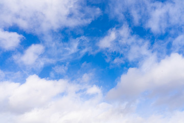 Naklejka na ściany i meble blue sky with beautiful contrasting clouds