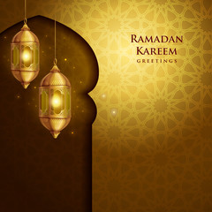 Islamic new year ramadan greetings design