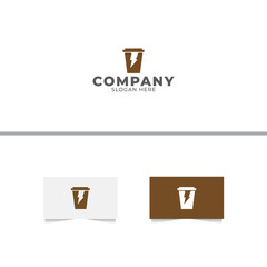 Coffee Energy Logo Design Template