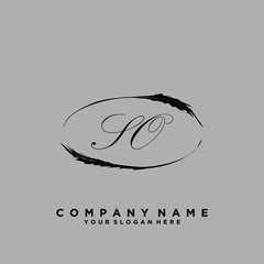 Initial Letter SO Logo With circle Template Vector