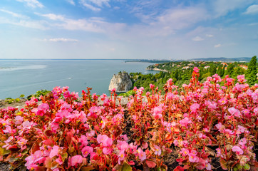 Amazing Adriatic Sea coast near Duino, Trieste.