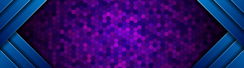 abstract 3d dark background with blue shape