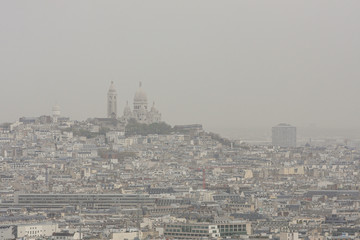 Paris, France, 2010, November, Montmartre in smog