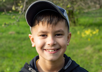 Portrait of smiling boy in hat