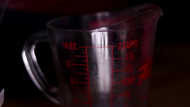Close-Up of glass measuring jug