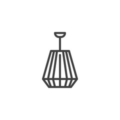 Chandelier line icon. linear style sign for mobile concept and web design. Ceiling chandelier outline vector icon. Symbol, logo illustration. Vector graphics