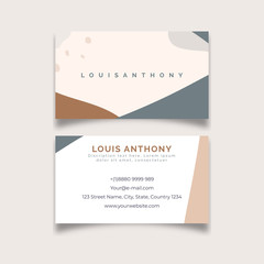 Elegant shape fashion abstract business card design template
