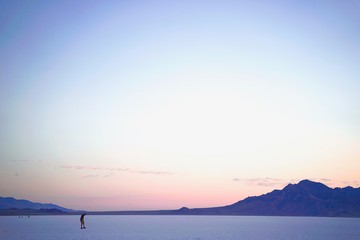 Bonne ville salt flats in Saltlake city