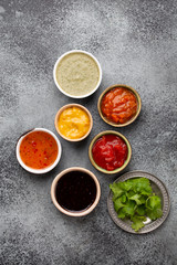 Assorted Indian chutneys