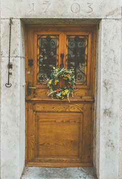 Door and flowers 