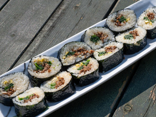 韓国料理　キンパの作り方