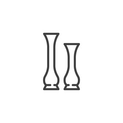 Decorative vases line icon. linear style sign for mobile concept and web design. Oriental vase outline vector icon. Symbol, logo illustration. Vector graphics