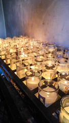 Candles, Mission San Xavier Del Bac, Tucson, Arizona, USA