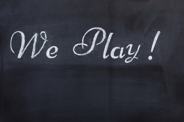 Obraz premium Blackboard with game message