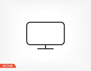 Naklejka premium monitor icon, Vector Eps 10 . Lorem Ipsum Design Flat