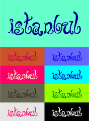 istanbul city print and embroidery graphic design vector art