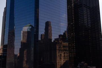 Fototapeta na wymiar NYC Building Reflection