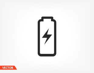 battery icon. Vector EPS 10. Lorem Ipsum Design Flat. linear work. battery icon. battery recharging