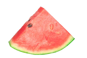 close up sliced ripe watermelon on white background

