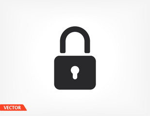 lock icon. Vector Eps 10 . Lorem Ipsum Flat Design padlock