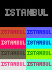 istanbul city print and embroidery graphic design vector art