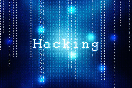 2D illustration Hacked data online code background
