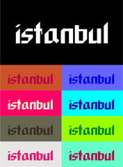 istanbul city print and embroidery graphic design vector art