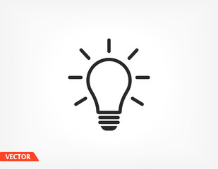 bulb icon Vector Eps 10 Lorem Ipsum Flat Design light lamp symbol
