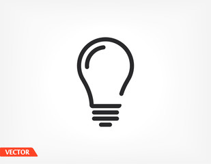 bulb icon Vector Eps 10 Lorem Ipsum Flat Design light lamp symbol