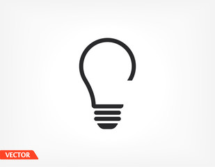 bulb icon Vector Eps 10 Lorem Ipsum Flat Design light lamp symbol